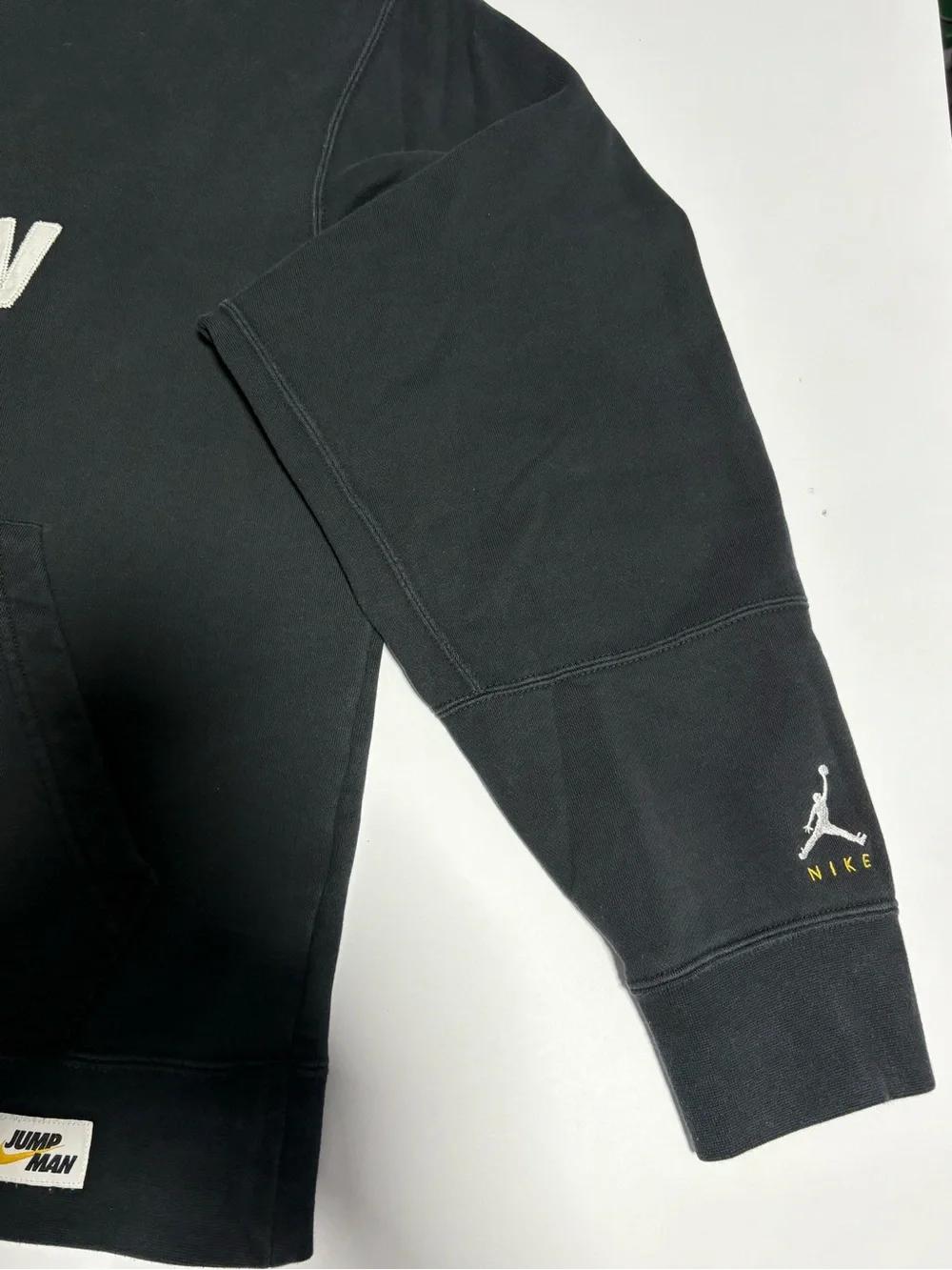 Jordan Black Crewneck Sweater with Gold Accents